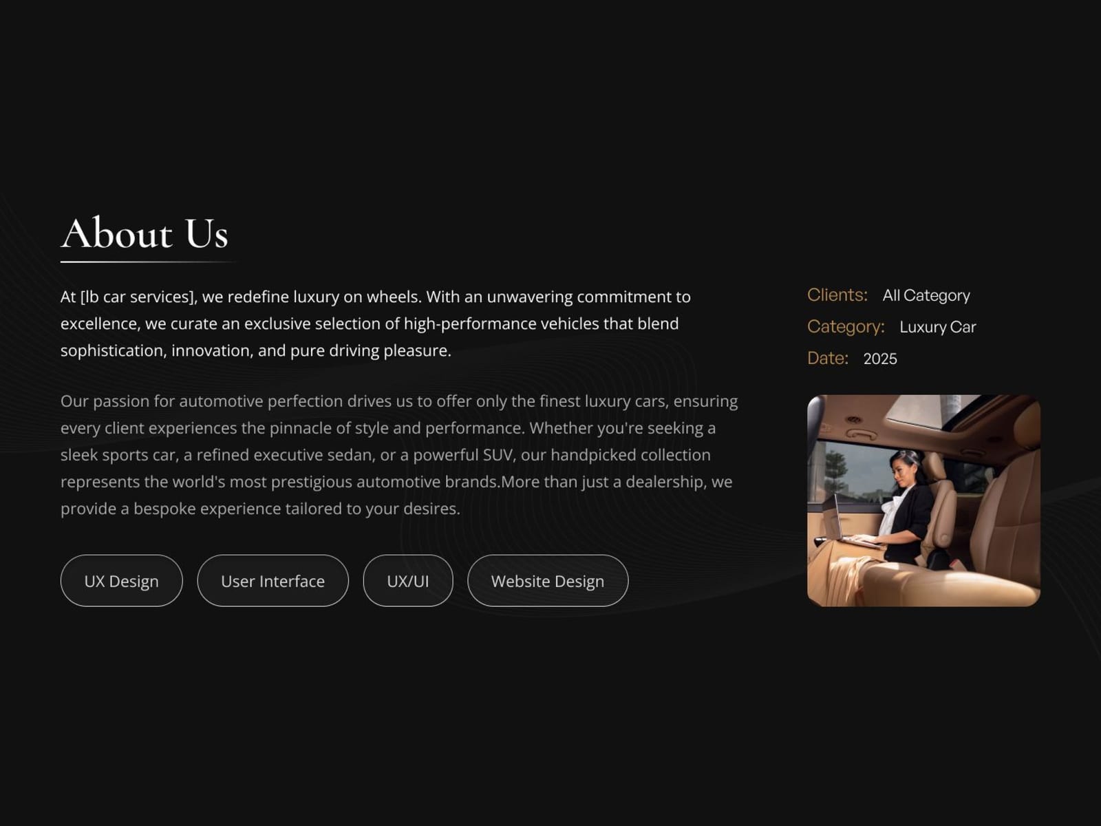 LB Car Services — UI/UX