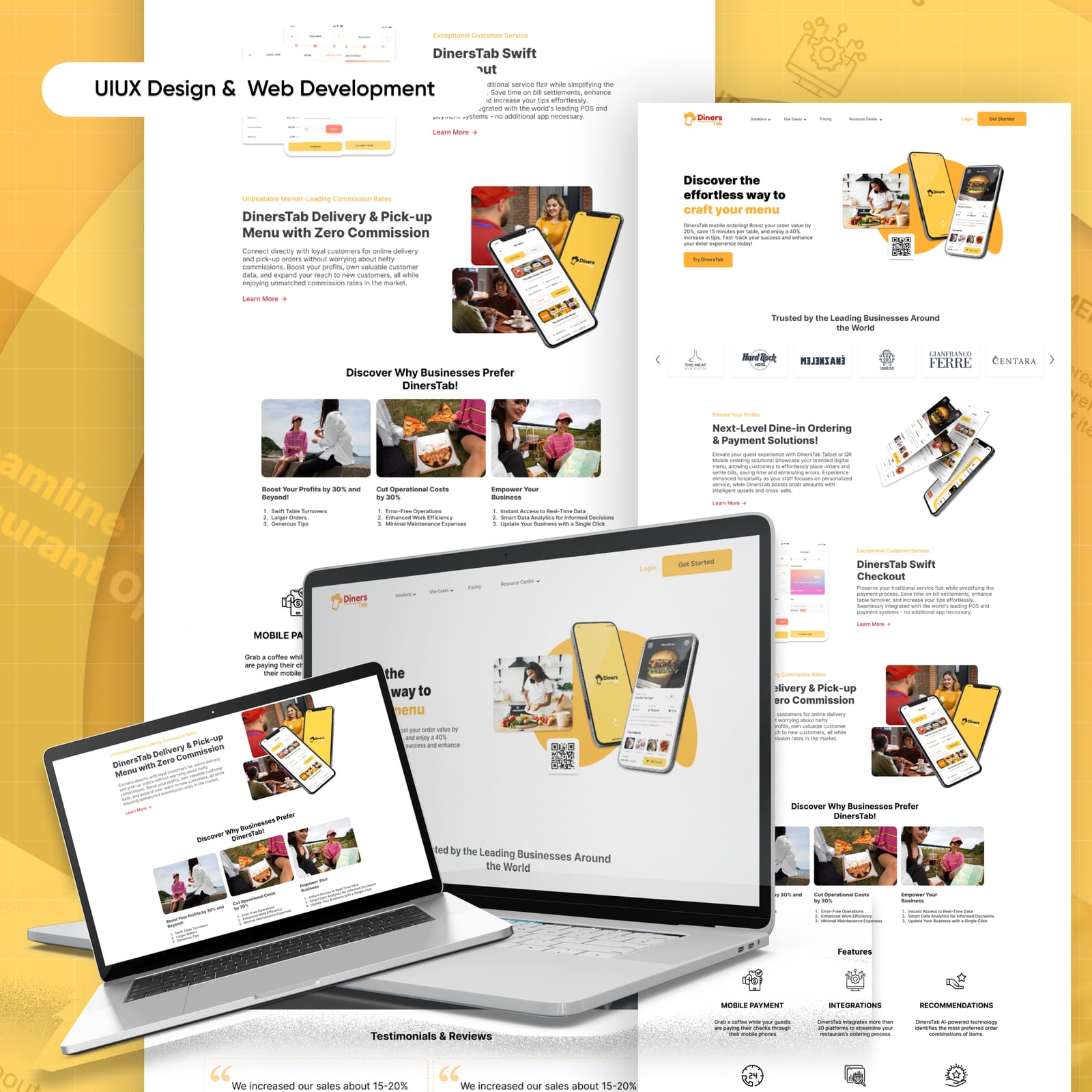 Diners Tab — Website Design